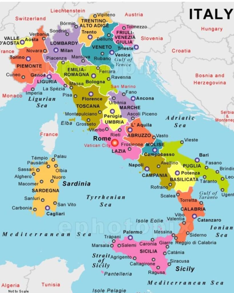 MAPA DE ITALIA MOCHILEROS VIAJEROS MAPA DE ITALIA MOCHILEROS VIAJEROS