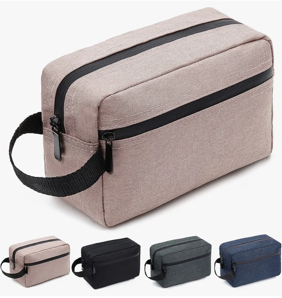 Neceser de viaje con asa lateral y bolsillo frontal con cremallera