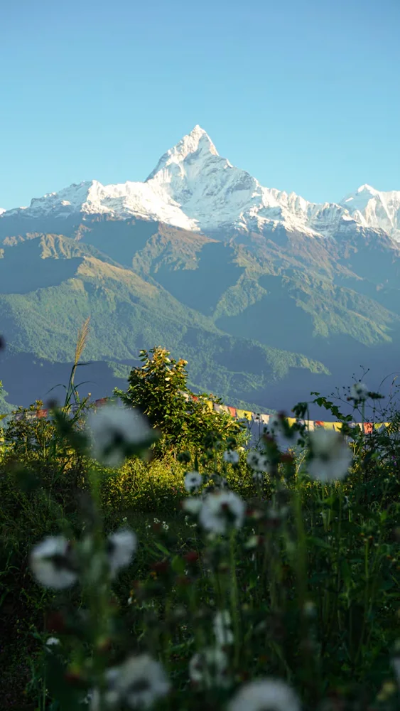 Montañas vistas desde Pokhara, Nepal
